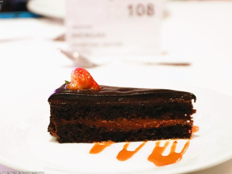 Gâteau cacao tranché