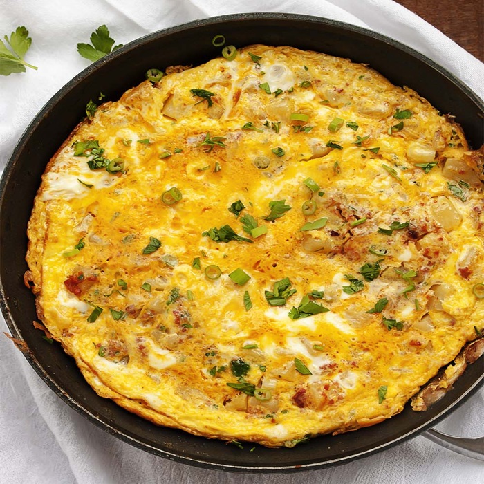 Omelette flambée aux cerises