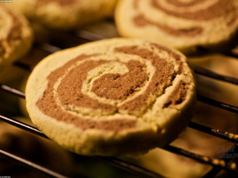 Sablé spirale vanille et chocolat